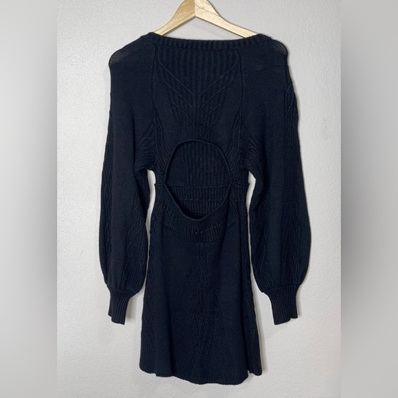 NWT Free People Emmaline Mini Sweater Dress Black Size XS - Picture 5 of 10